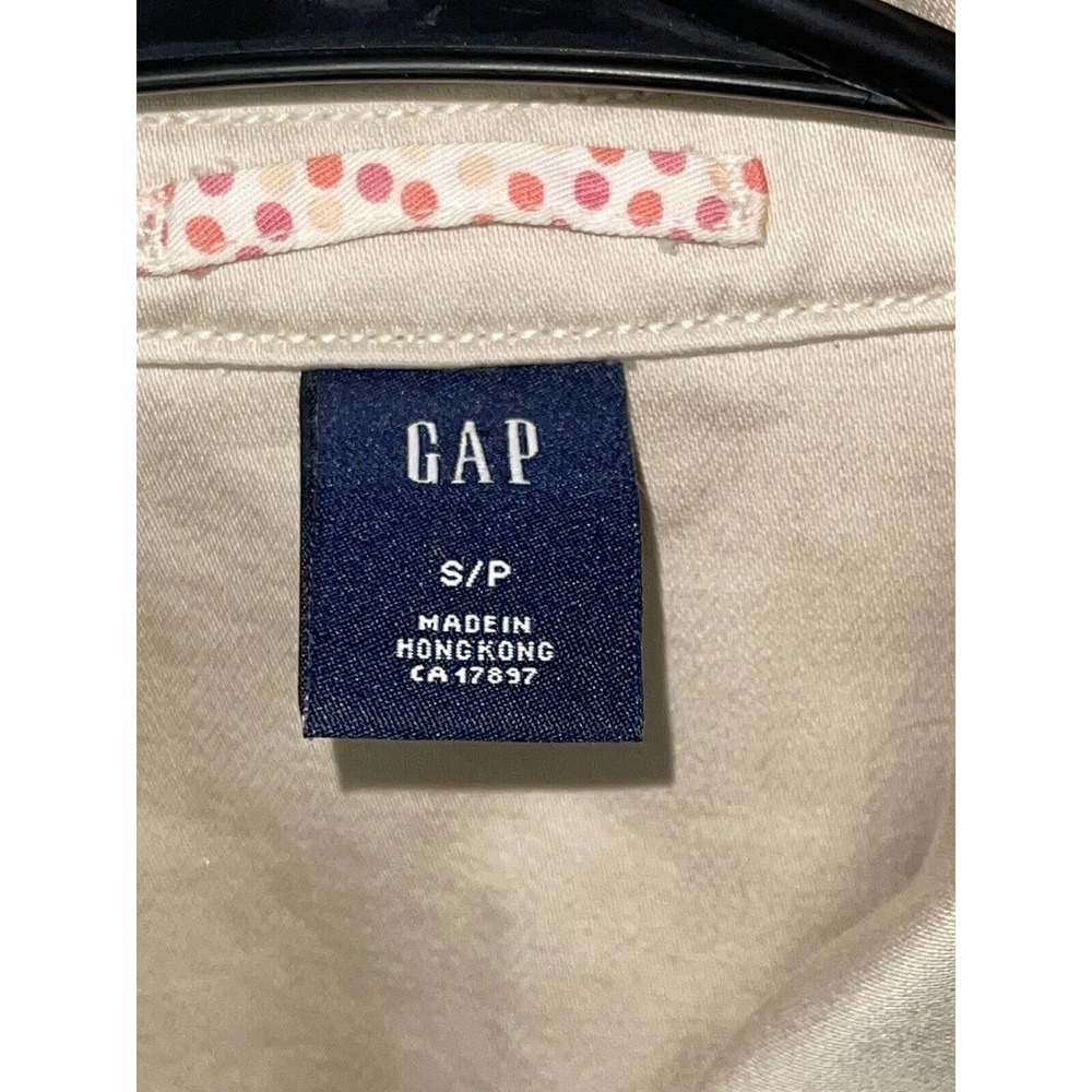 Gap Women’ Double Breasted Button Closure Beige Belted Jacket Small Petite - Picture 2 of 8
